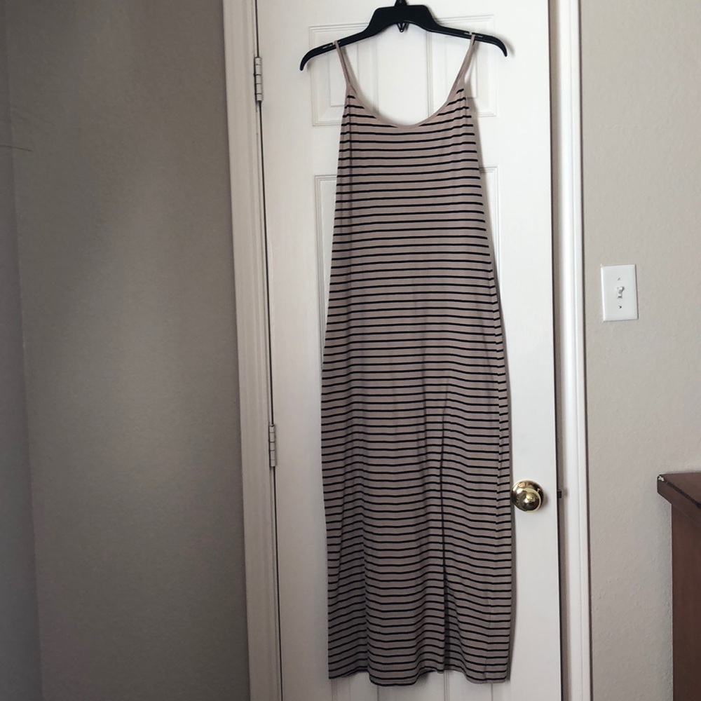 Long dress with skinny straps